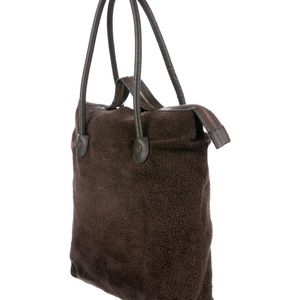 Men’s Suede and leather Maison Margiela tote bag